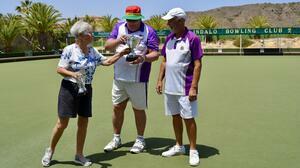 Ruth presents the trophy